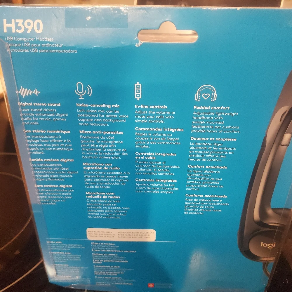 New Logitech USB computer headset